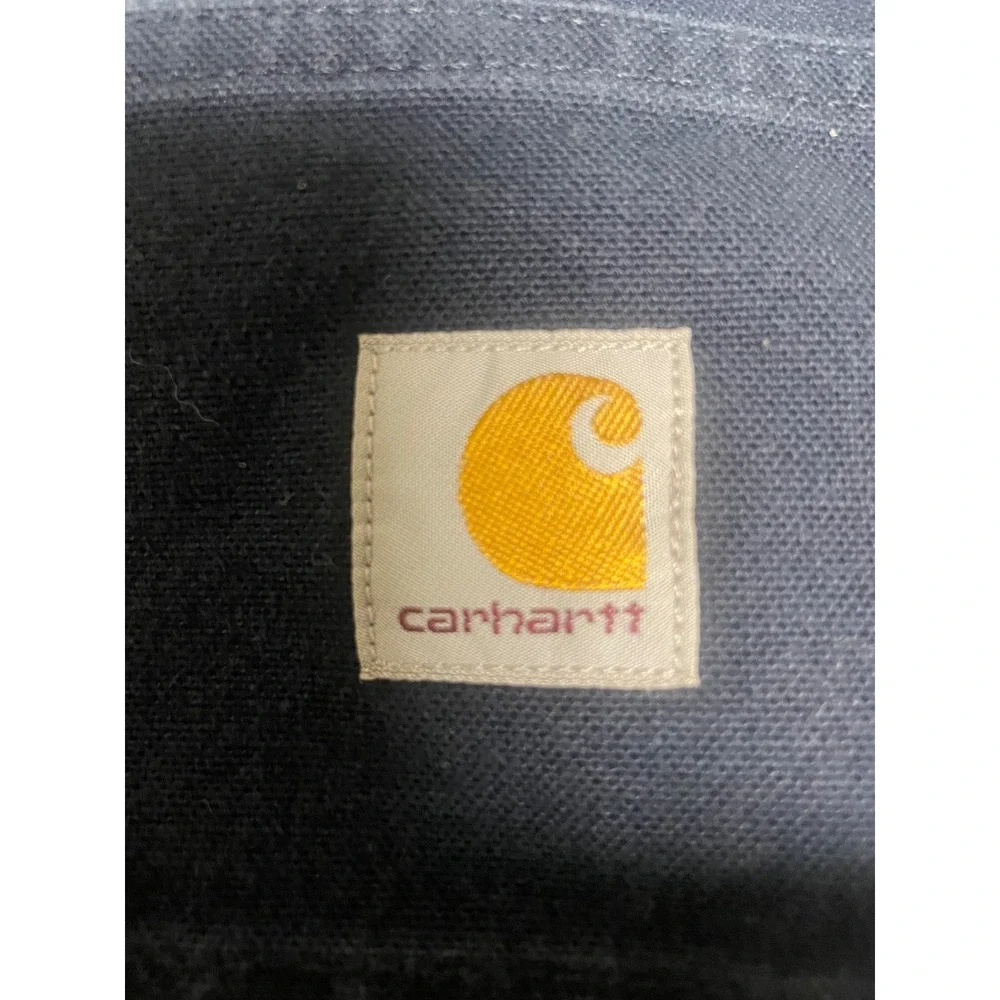 Carhartt Mens Relaxed Fit Carpenter Pants Navy Blue Duck Canvas 40x32 Workwear